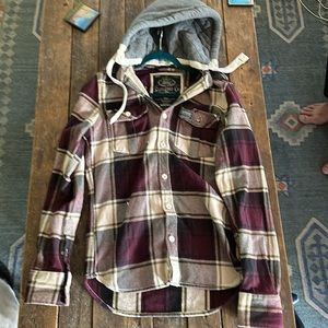 Superdry Hooded Button Down Flannel